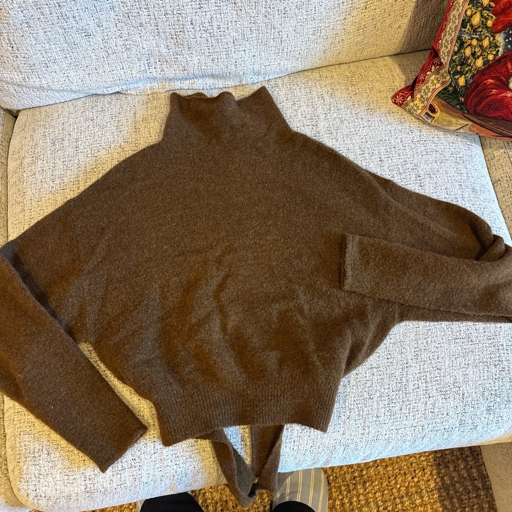 SOLD Wilfred Chocolate Brown Turtleneck Sweater
